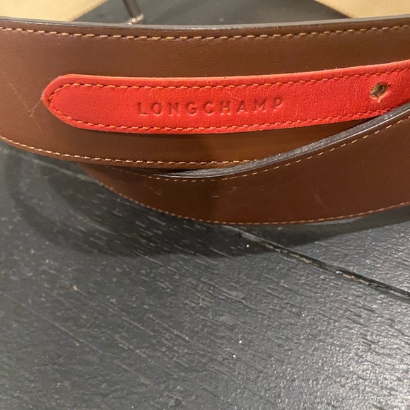 Longchamp UNISEX Brown and Red Bag 41in long 2in wide main image 12
